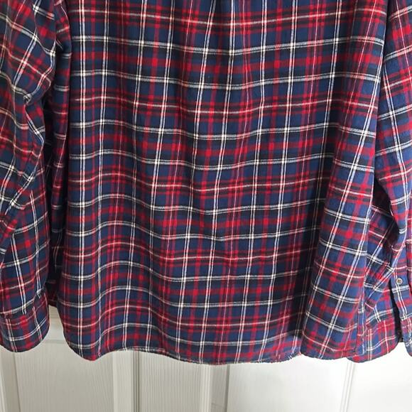 Chaps men’s XXL flannel, long sleeve button-down shirt, with square tail - Picture 9 of 9